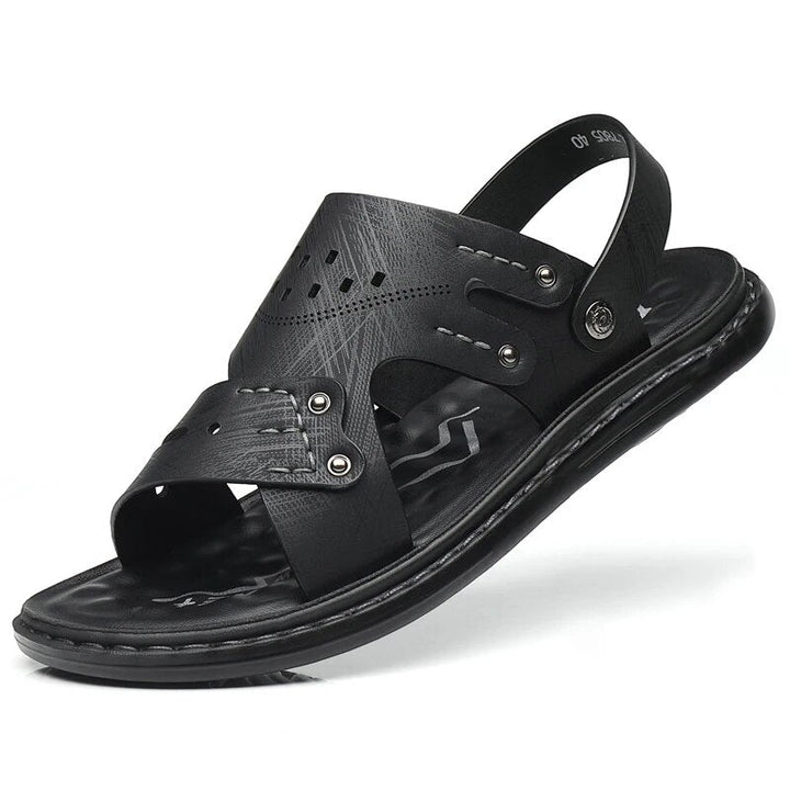 Men's Ankle Strap Microfibre Leather Beach Sandals