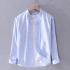 Men's Long Sleeve Turn-up Collar Shirt with Pocket