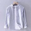 Men's Long Sleeve Turn-up Collar Shirt with Pocket