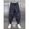 Ankle length corduroy harem trousers for men