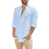 Men's Long Sleeve Stand-up Collar Casual Shirt