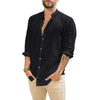 Men's Long Sleeve Stand-up Collar Casual Shirt