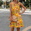 Women's Sleeveless Artistic Print Mini Dress