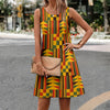 Women's Sleeveless Artistic Print Mini Dress