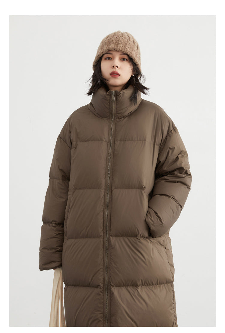 Thick casual coat Long down winter jacket