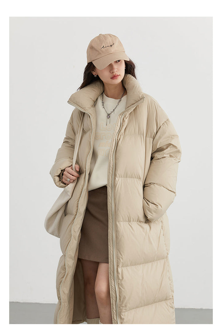 Thick casual coat Long down winter jacket