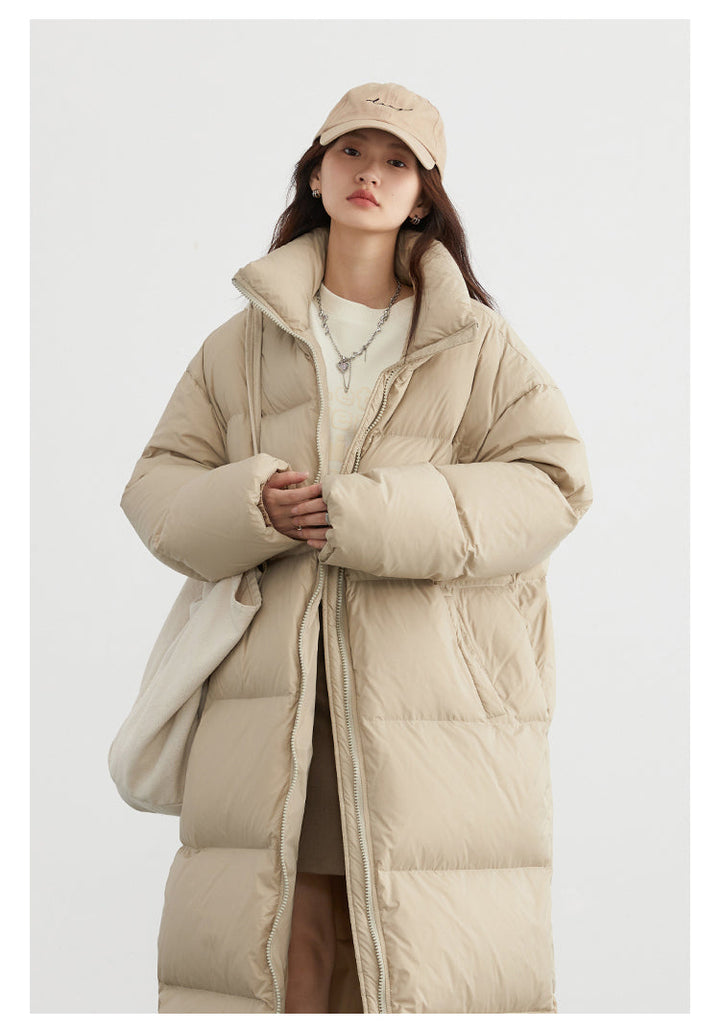 Thick casual coat Long down winter jacket