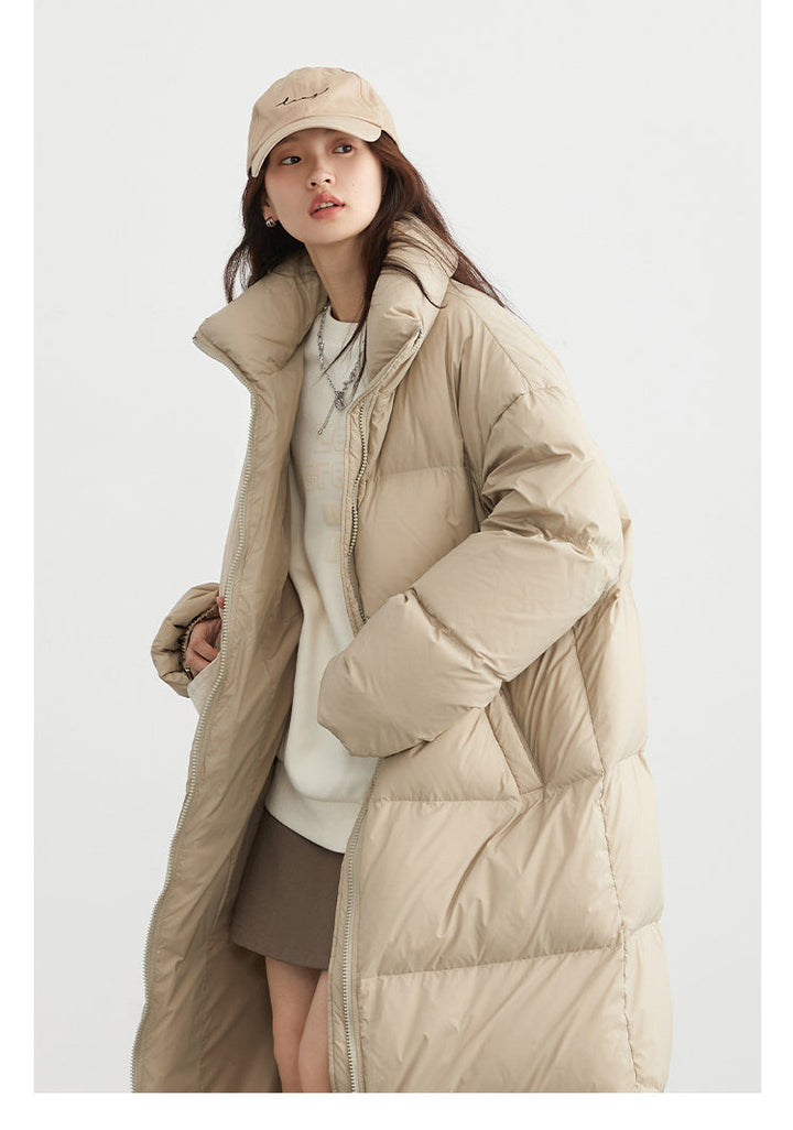 Thick casual coat Long down winter jacket