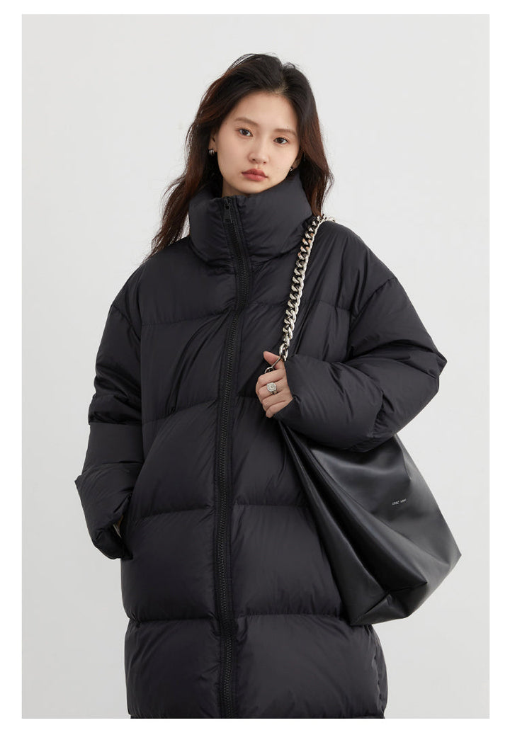 Thick casual coat Long down winter jacket