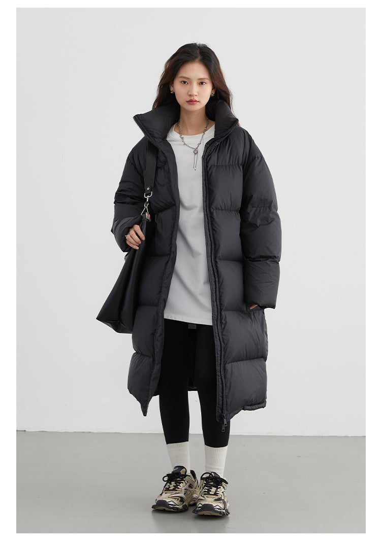 Thick casual coat Long down winter jacket