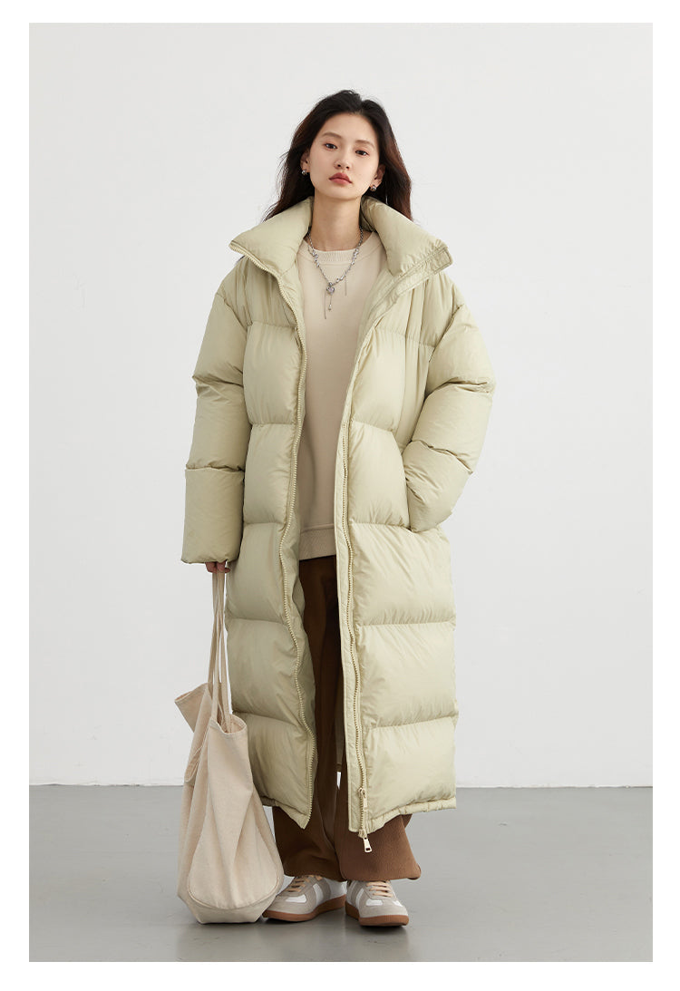 Thick casual coat Long down winter jacket