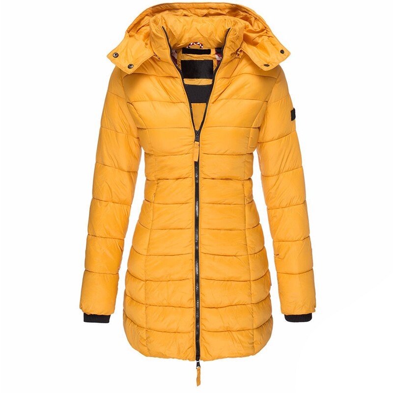 Bonnie™ down jacket with hood and zip fastening