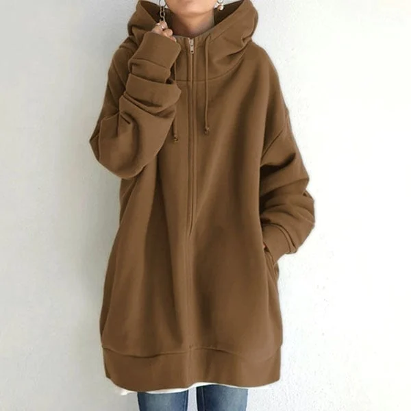 Women's autumn/winter hoodie with zip