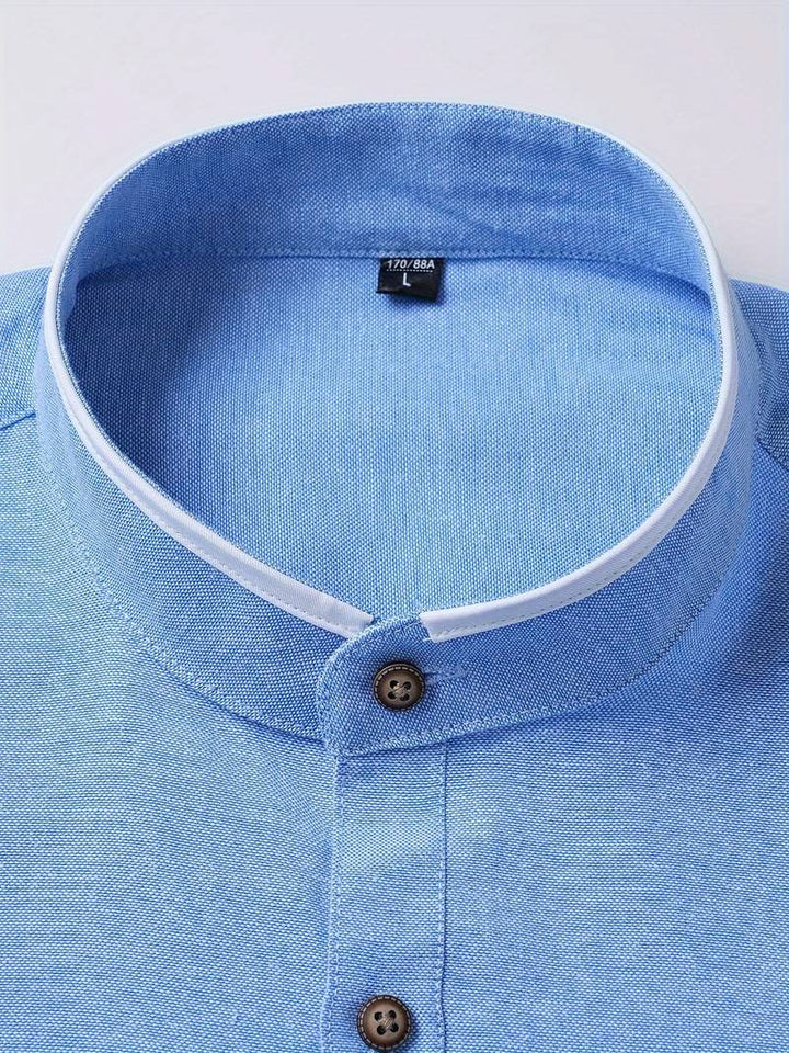 Long-armed collar shirt for men