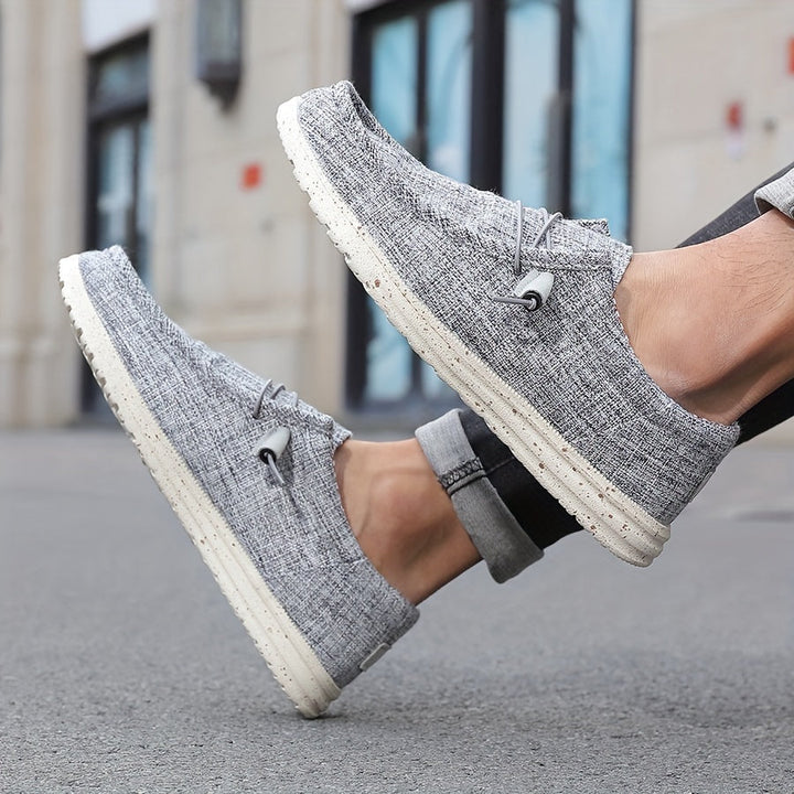 Men's - Slip-On Loafers - Comfortable Non-Slip Casual Shoes with Flag Design - Stylish Footwear