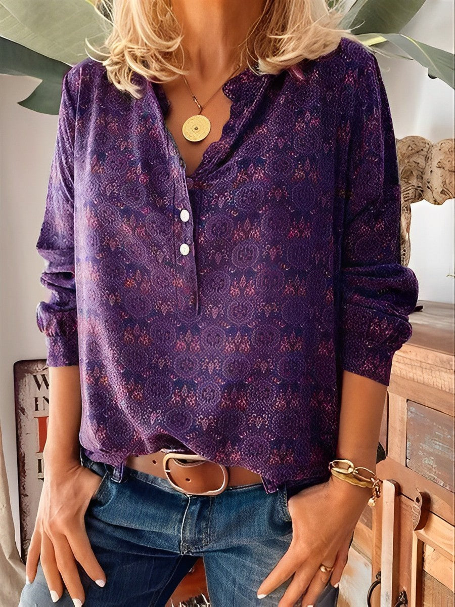 Vintage summer blouse in retro style