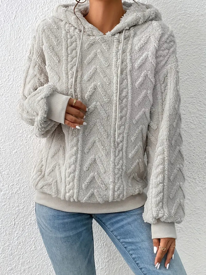 Stylish soft teddy fleece hoodie for women