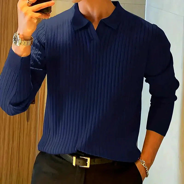 Men - Casual Jumper - Ribbed Knit - Comfortable & Stylish Knitwear for Everyday Wear