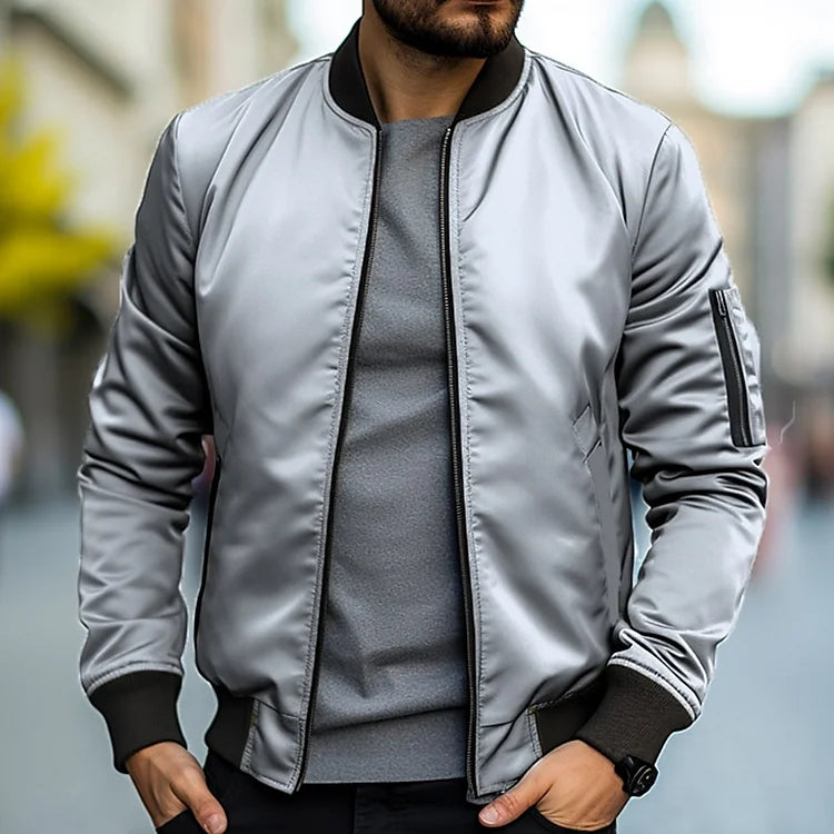 Men - Jacket - Bomber Style - Lightweight Zip