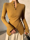 Brown single-coloured jumper ladies