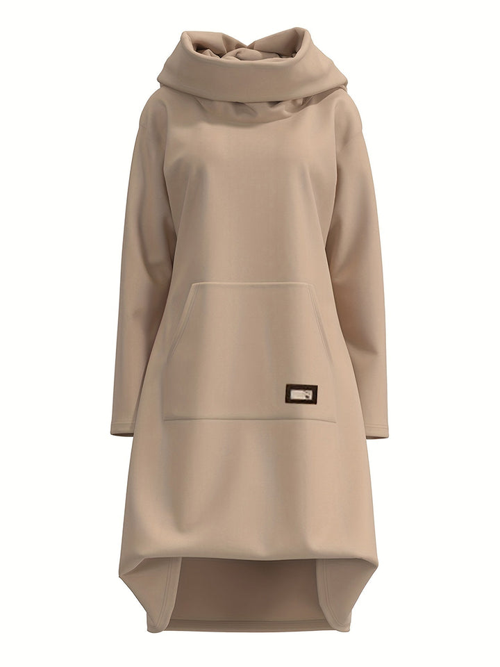 Sweatshirt dress with hood