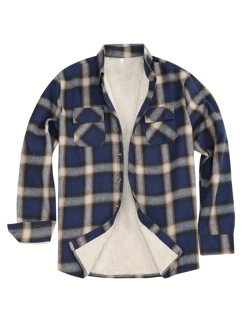 Casual jacket with retro lapels and breast pocket with buttons