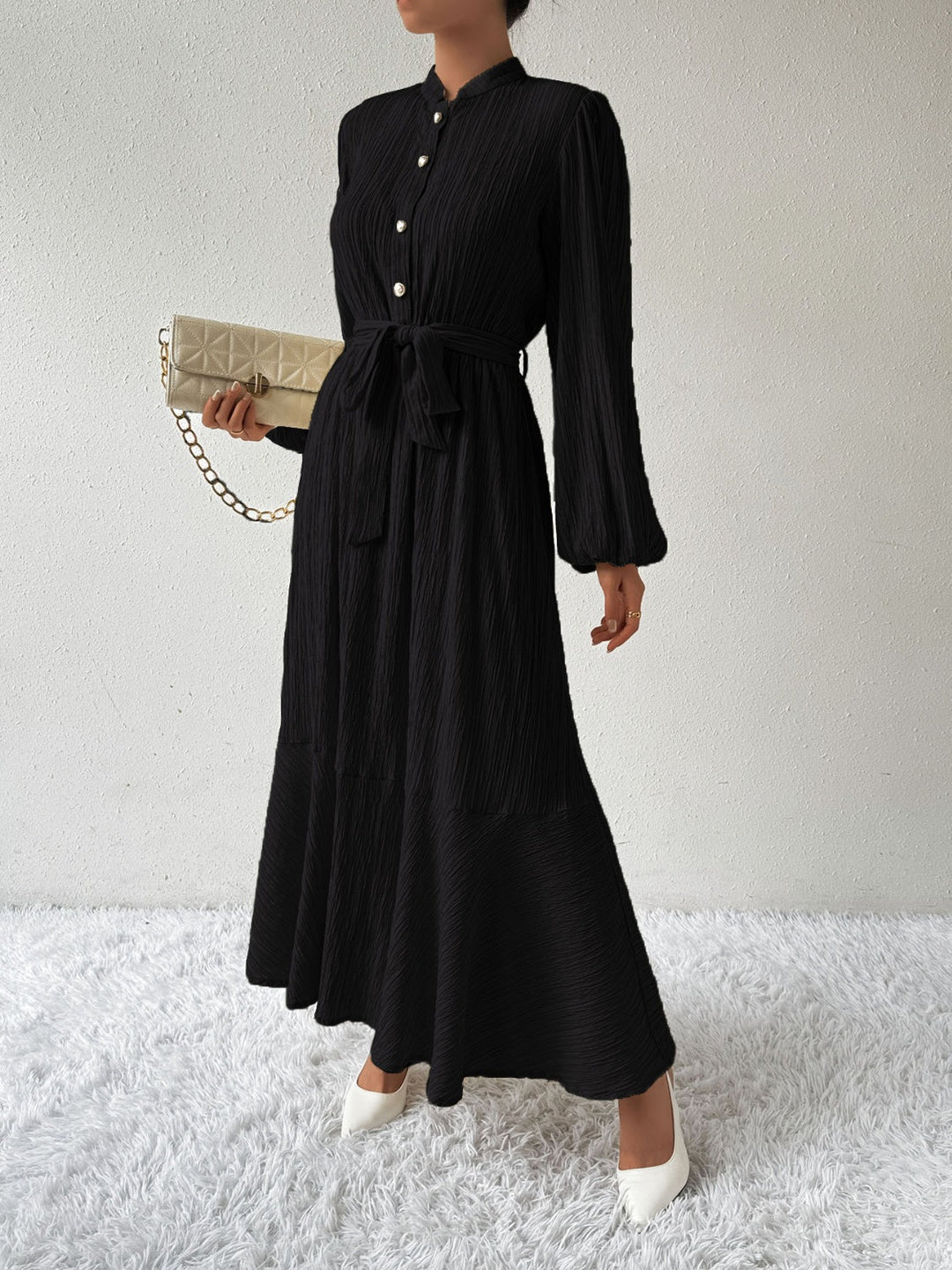 Women's - Elegant Long Sleeve Dress - Stylish Design - Perfect for Any Occasion - Women's Fashion