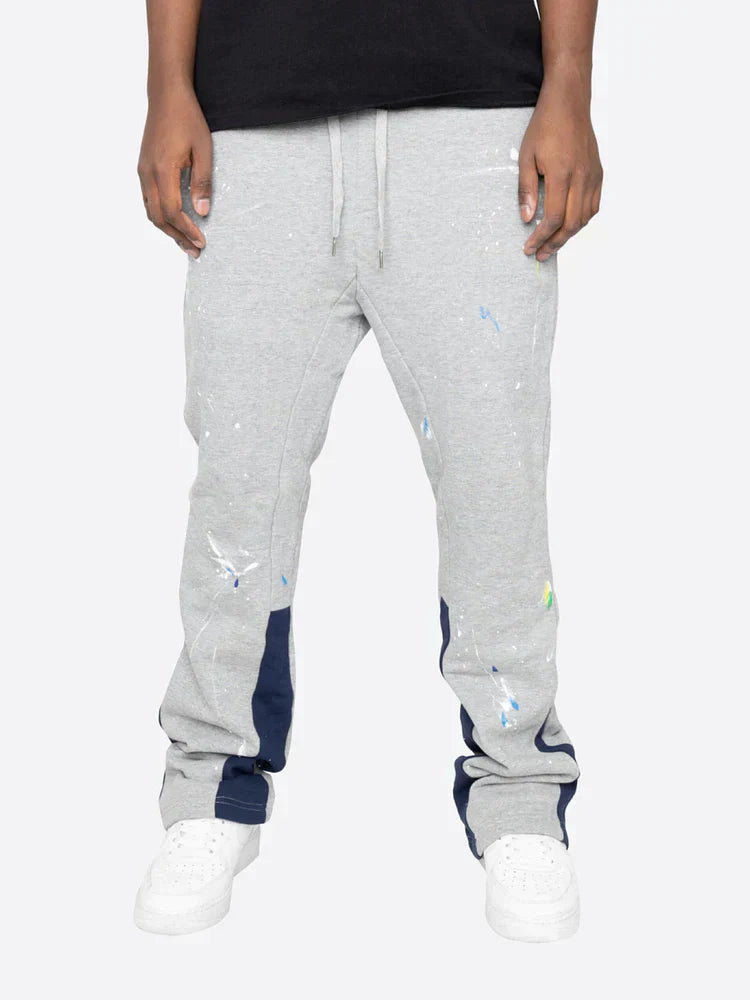 Colour splash flare sweatpants for relaxed days