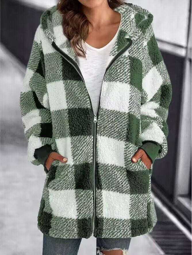 Georgia™ Loose checked oversized coat