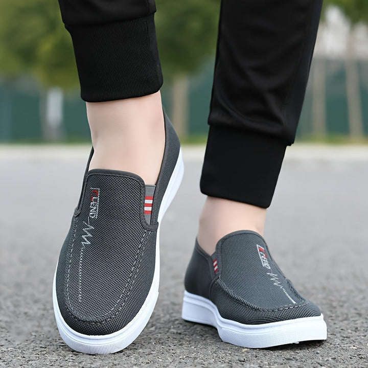 Men's - Canvas Loafers - Comfortable, Lightweight, Non-Slip with Rubber Sole - Ideal for Everyday Wear