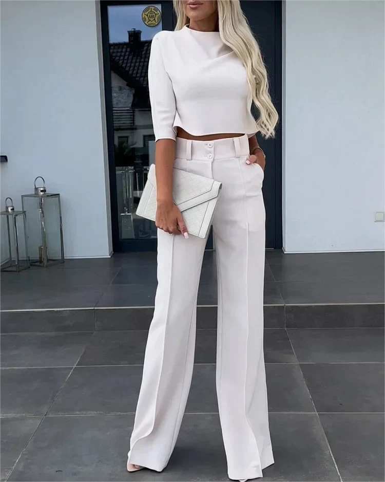 Fashionable two-piece set with half sleeves