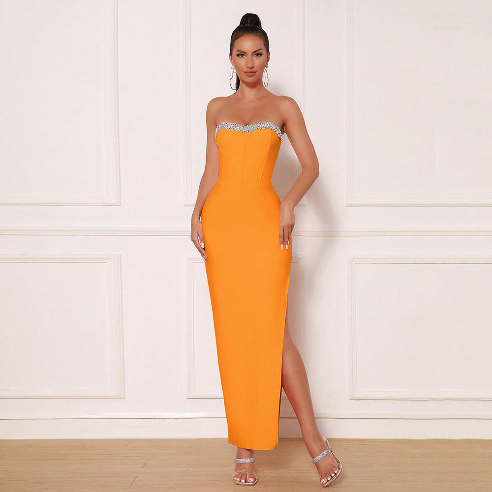 Graceful Bandage One Piece Dress Banquet Women