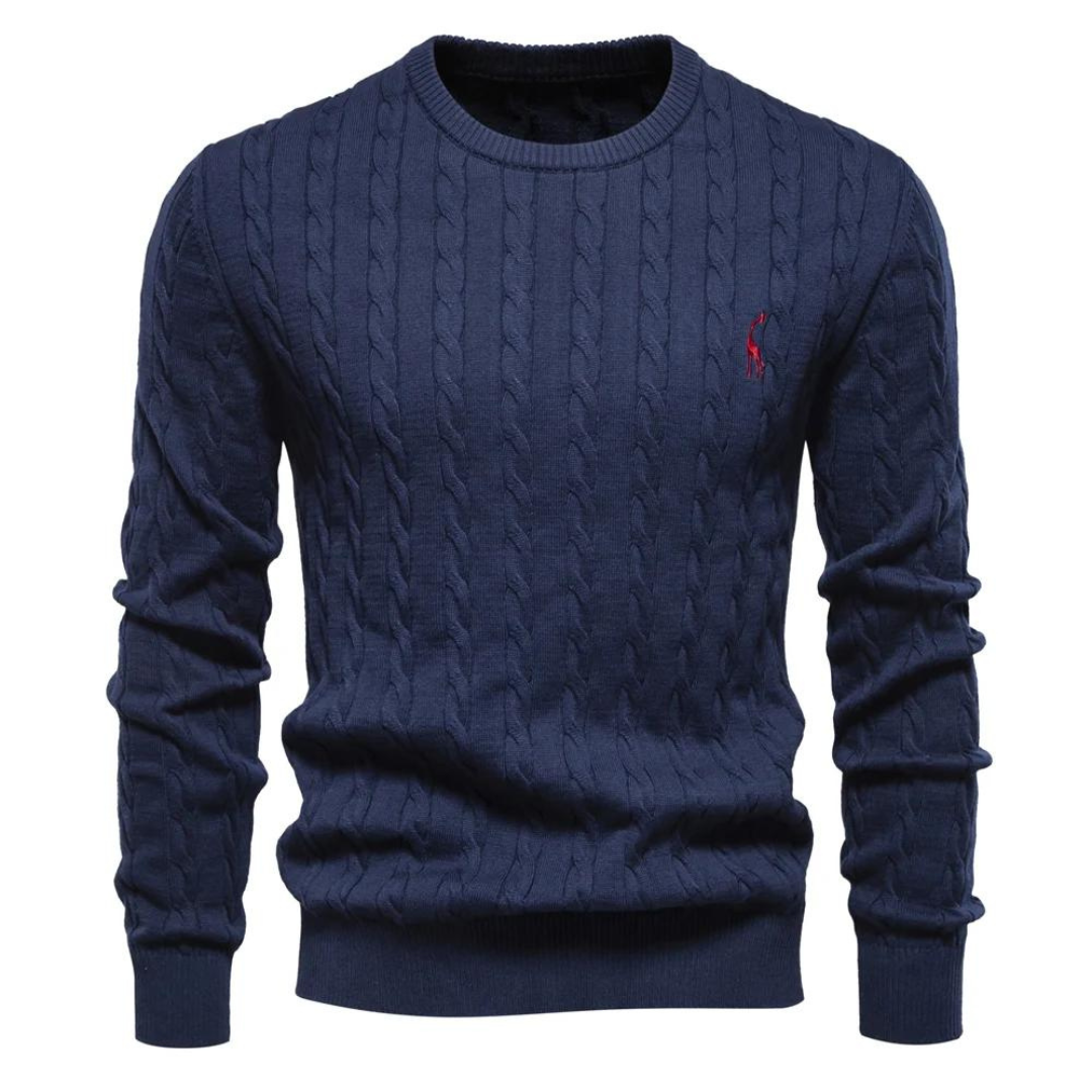 Men's - Sweater - Cable Knit - Soft Comfortable Ponty - Warm Casual Pullover for Effortless Style