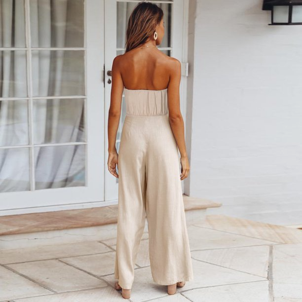 Casual strapless jumpsuits