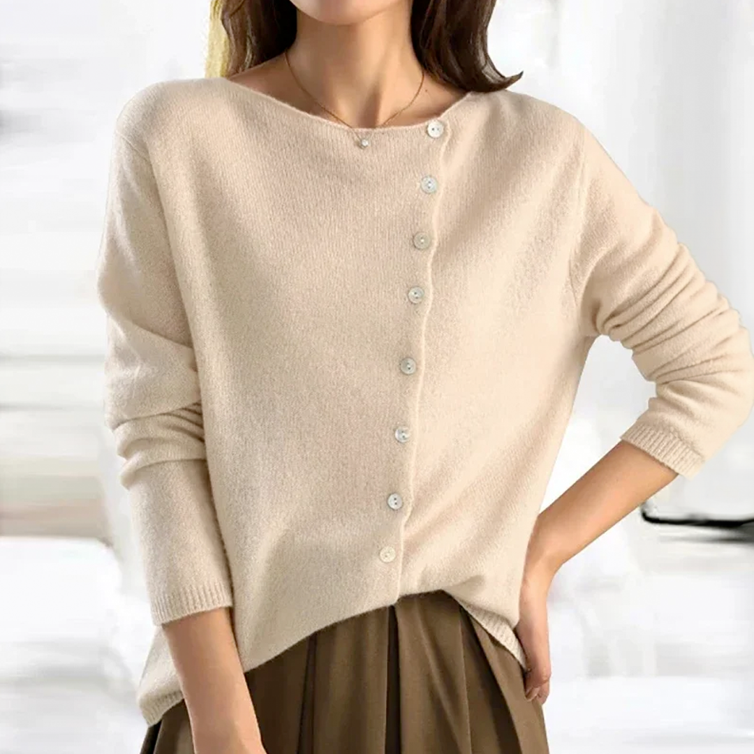 Women's - Elegant Cardigan - Soft Ponty Knit - Stylish Casual Layer - Perfect for Everyday Wear