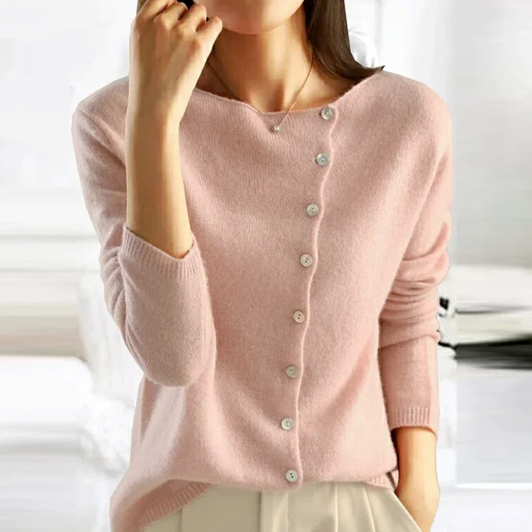 Women's - Elegant Cardigan - Soft Ponty Knit - Stylish Casual Layer - Perfect for Everyday Wear