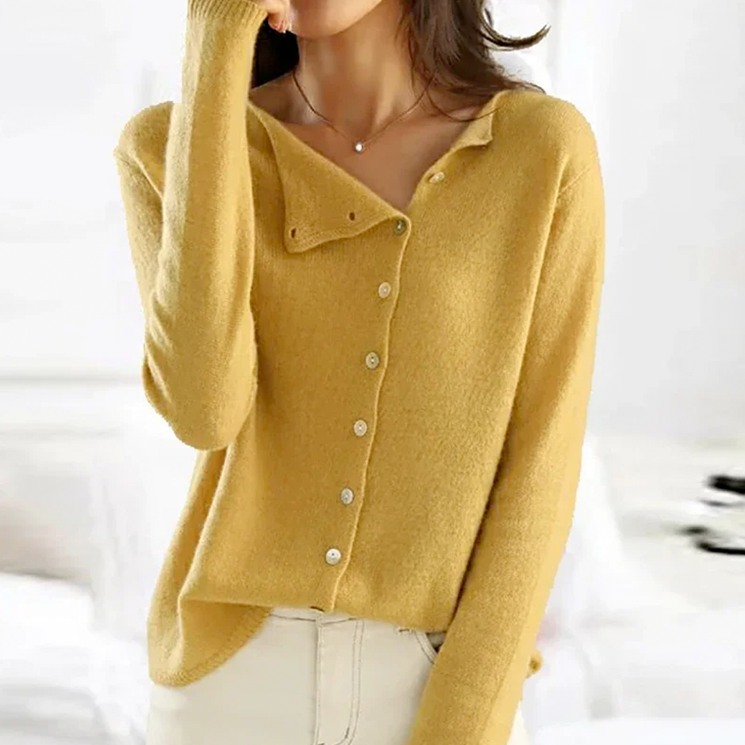 Women's - Elegant Cardigan - Soft Ponty Knit - Stylish Casual Layer - Perfect for Everyday Wear