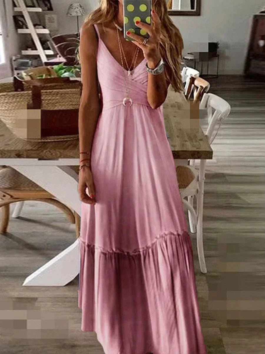 Elegant casual long summer dress