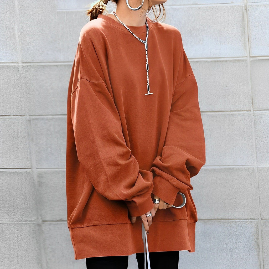 Women's - Cosy Oversized Sweater - Soft Knit Fabric - Perfect for Layering