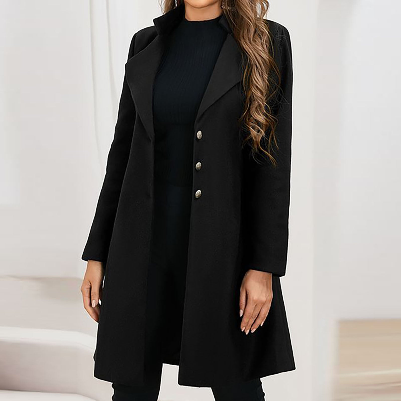 Women's - Stylish Prestige Coat - Wool - Elegant Design