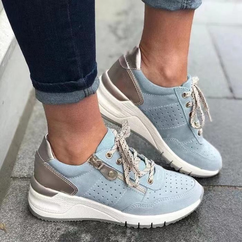 Evi | Smooth women's trainer with chunky heel