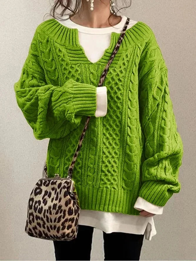 Fashionable knitted jumper for women