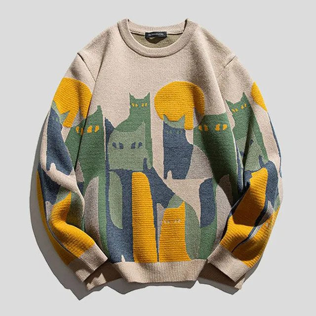 Unisex Sweater with Cats