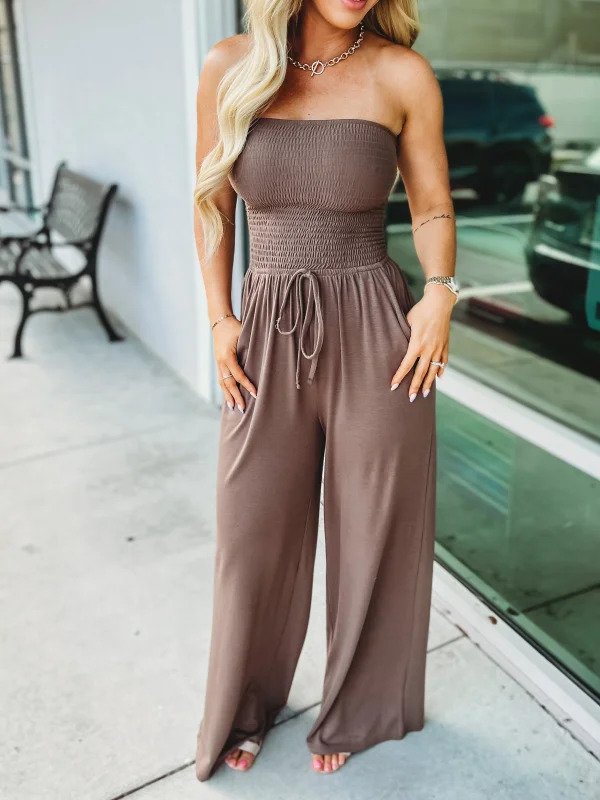 Olivia™ | Off-the-shoulder jumpsuit with ruffles