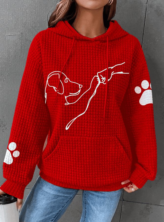 Women's - Cosy Hoodie - Adorable Dog Print