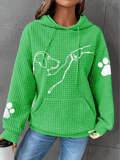 Women's - Cosy Hoodie - Adorable Dog Print
