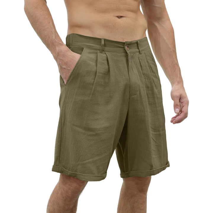 Linen summer shorts for men