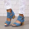 Women's sandals with chunky heels