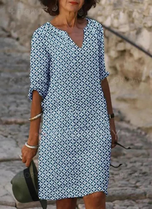 Women's - Loose Casual Dress - Lightweight & Comfortable Fabric - Ideal for Everyday Style