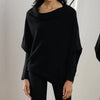 Asymmetrically draped jumper